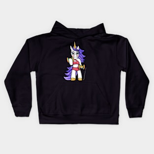 Weightlifting Unicorn - Sport-icorns Active Unicorns illustration series Kids Hoodie